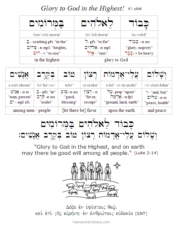 Luke 2:14 Hebrew Lesson