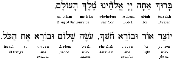 Blessing Transliteration