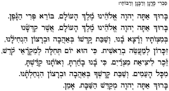 Second Part of Kiddush